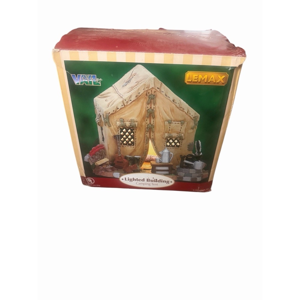 LEMAX Vail Village 2007 Camping Tent Lighted‎ Building With Box #75546